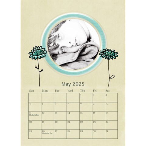 Desktop Calendar 6 x8 5  By Deca May 2025