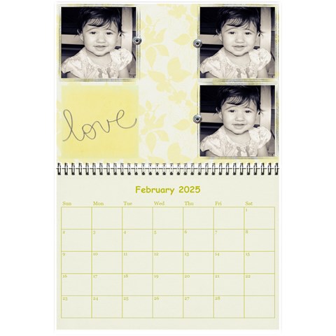 Wall Calendar 8,5 X 6 By Deca Feb 2025
