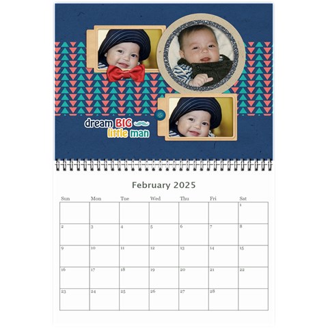 Wall Calendar 8 5 X 6: Little Man By Jennyl Feb 2025