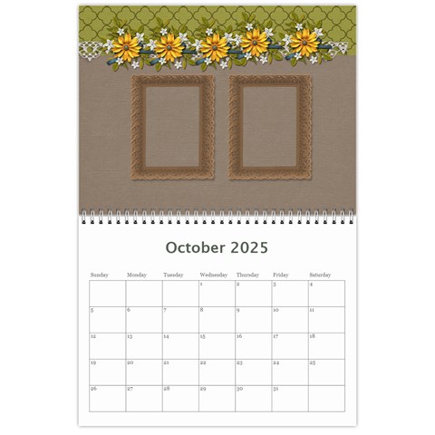 Wall Calendar 11 X 8 5 : Together As Family By Jennyl Oct 2025