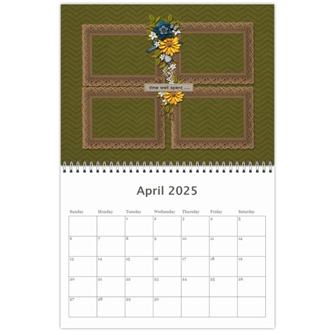 Wall Calendar 11 X 8 5 : Together As Family By Jennyl Apr 2025