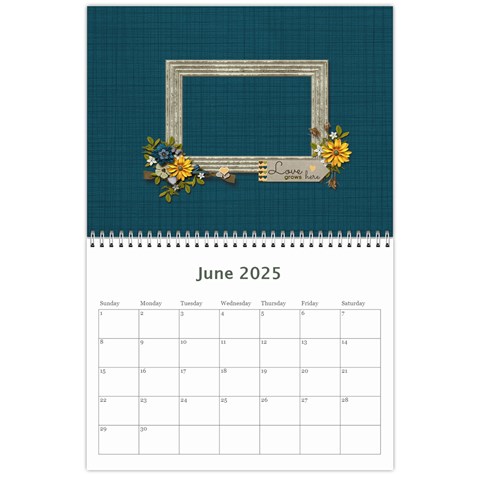 Wall Calendar 11 X 8 5 : Together As Family By Jennyl Jun 2025