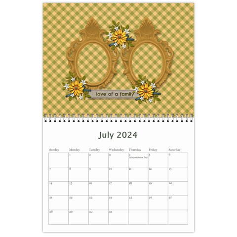 Wall Calendar 11 X 8 5 : Together As Family By Jennyl Jul 2024