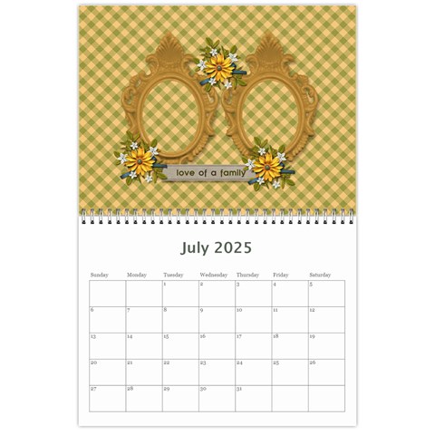 Wall Calendar 11 X 8 5 : Together As Family By Jennyl Jul 2024