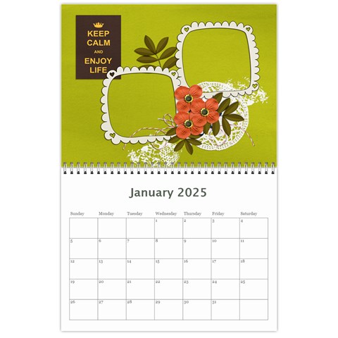 Wall Calendar 11 X 8 5 : Live, Laugh, Love By Jennyl Jan 2025
