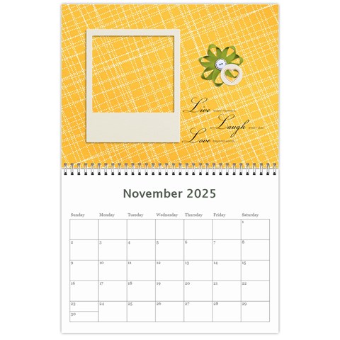Wall Calendar 11 X 8 5 : Live, Laugh, Love By Jennyl Nov 2025