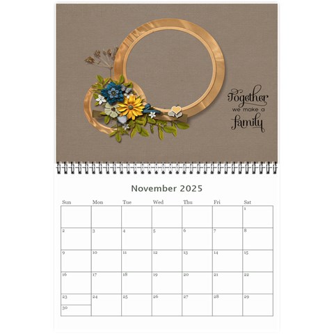 Wall Calendar 8 5 X 6: Together As Family By Jennyl Nov 2025
