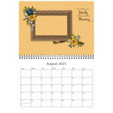 Wall Calendar 8 5 X 6: Together As Family By Jennyl Aug 2025