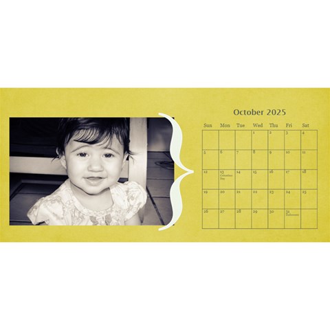 Desktop Calendar 11 X 5 By Deca Oct 2025