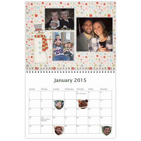 2015 Calendar Jan 2015