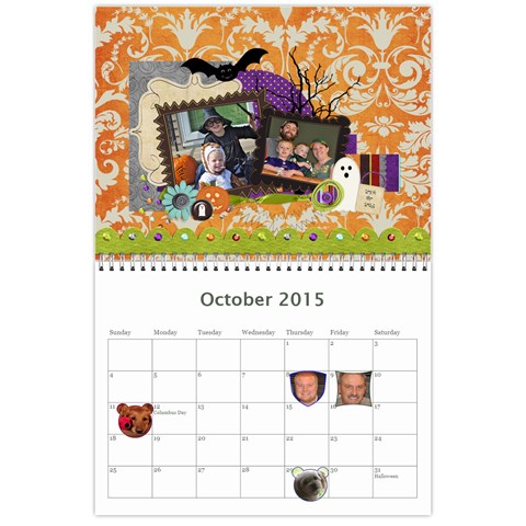 2015 Calendar Oct 2015