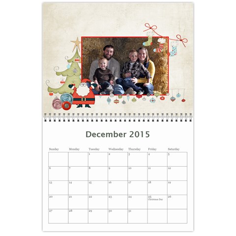 2015 Calendar Dec 2015