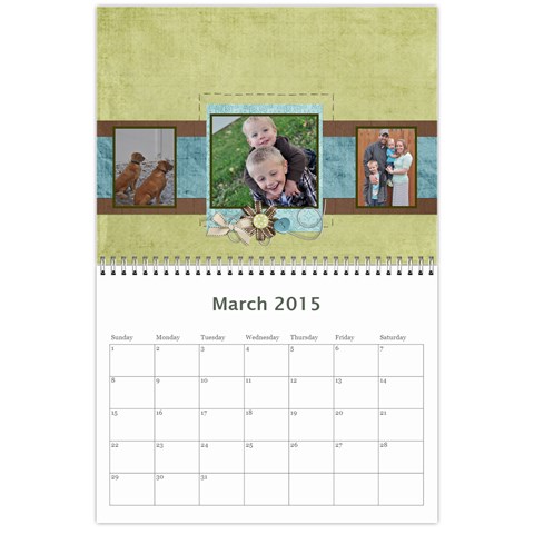 2015 Calendar Mar 2015