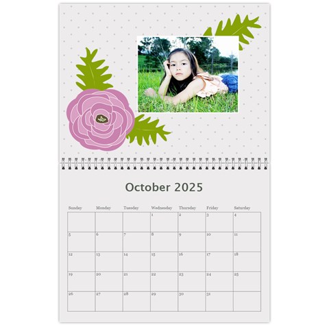 Wall Calendar 11 X 8 5 : Ranunculus Flowers By Jennyl Oct 2025