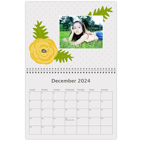 Wall Calendar 11 X 8 5 : Ranunculus Flowers By Jennyl Dec 2024