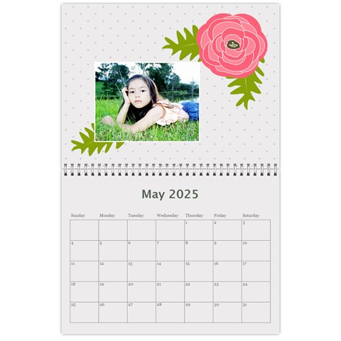 Wall Calendar 11 X 8 5 : Ranunculus Flowers By Jennyl May 2025