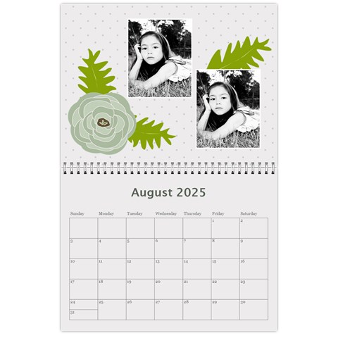 Wall Calendar 11 X 8 5 : Ranunculus Flowers By Jennyl Aug 2025