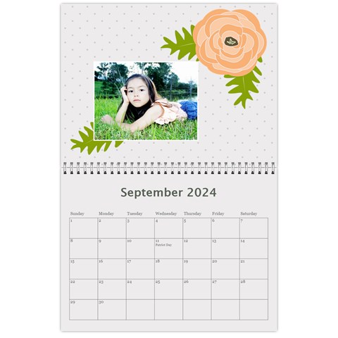 Wall Calendar 11 X 8 5 : Ranunculus Flowers By Jennyl Sep 2024