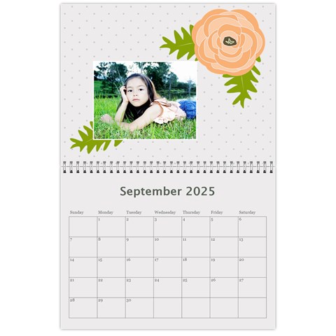 Wall Calendar 11 X 8 5 : Ranunculus Flowers By Jennyl Sep 2025