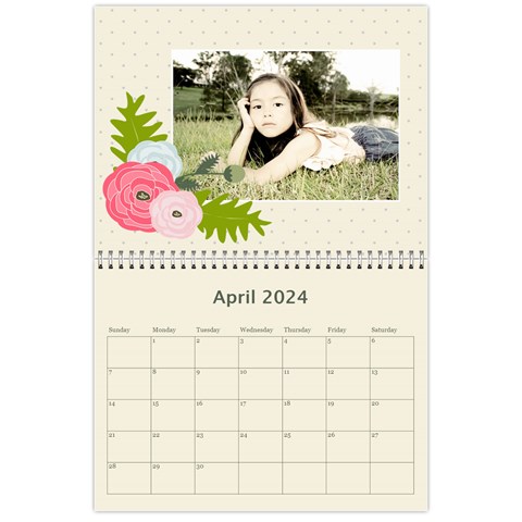 Wall Calendar 11 X 8 5 : Ranunculus Flowers2 By Jennyl Apr 2024