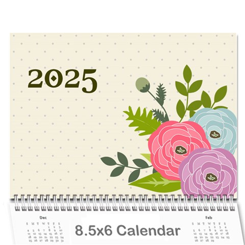 Wall Calendar 8 5 X 6: Ranunculus Flowers 2 By Jennyl Cover