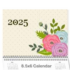 Wall Calendar 8.5 x 6: Ranunculus Flowers 2 - Wall Calendar 8.5  x 6 