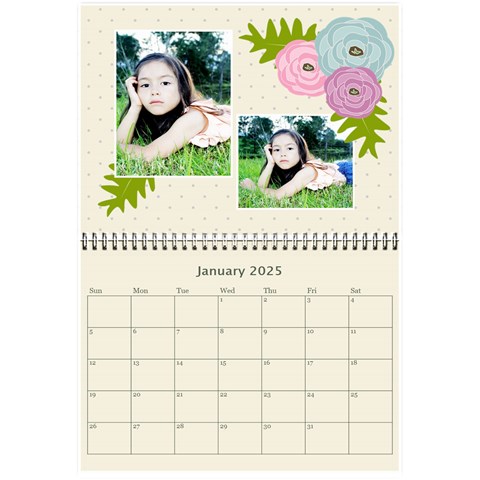 Wall Calendar 8 5 X 6: Ranunculus Flowers 2 By Jennyl Jan 2025