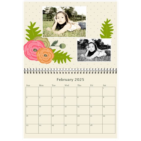 Wall Calendar 8 5 X 6: Ranunculus Flowers 2 By Jennyl Feb 2025