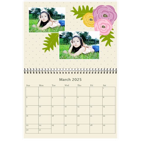 Wall Calendar 8 5 X 6: Ranunculus Flowers 2 By Jennyl Mar 2025