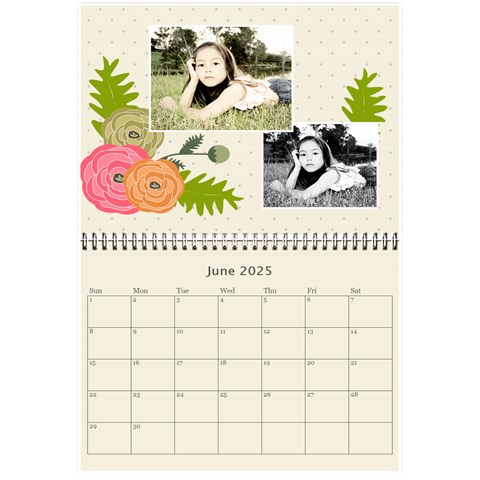 Wall Calendar 8 5 X 6: Ranunculus Flowers 2 By Jennyl Jun 2025