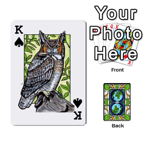 King Animals Poker Set By Angela Front - SpadeK