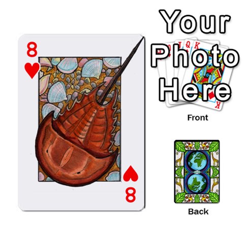 Animals Poker Set By Angela Front - Heart8