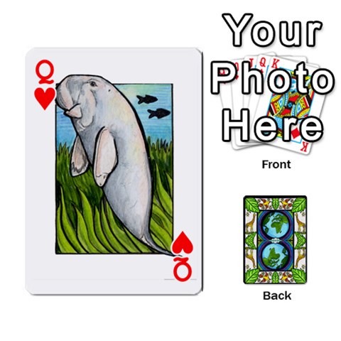 Queen Animals Poker Set By Angela Front - HeartQ