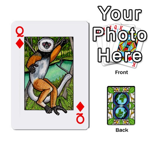 Queen Animals Poker Set By Angela Front - DiamondQ