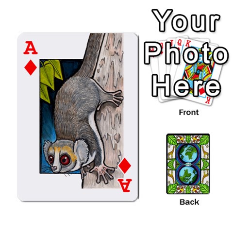 Ace Animals Poker Set By Angela Front - DiamondA
