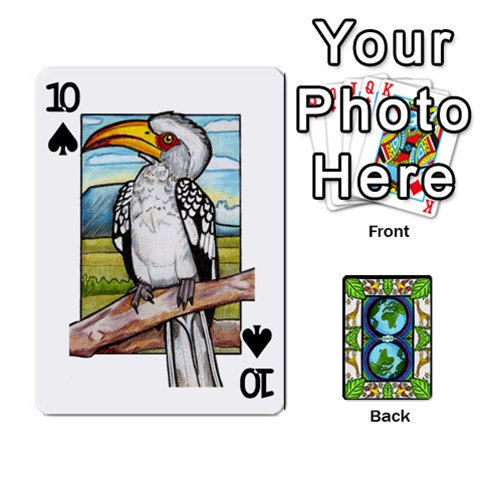 Animals Poker Set By Angela Front - Spade10