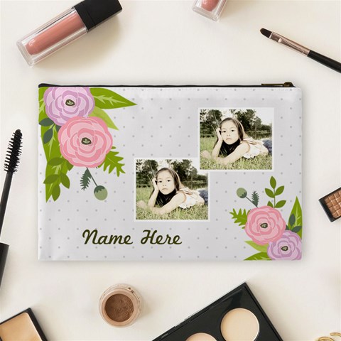 Cosmetic Bag (l): Ranunculus Flowers2 By Jennyl Back