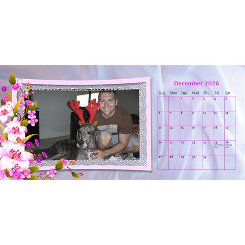 Pretty Floral Desktop Calendar By Deborah Dec 2026