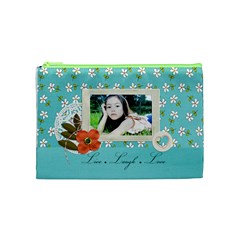 Cosmetic Bag (M):  Live Love Laugh (7 styles) - Cosmetic Bag (Medium)