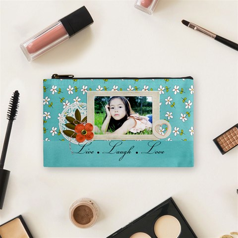 Cosmetic Bag (s):  Live Love Laugh By Jennyl Front