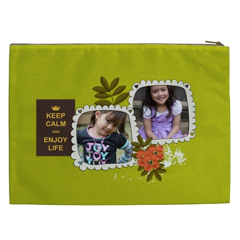 Cosmetic Bag (xxl): Keep Calm By Jennyl Back