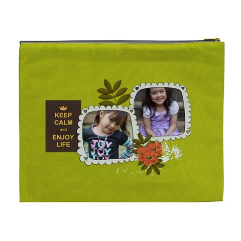 Cosmetic Bag (xl): Keep Calm By Jennyl Back