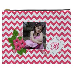 Cosmetic Bag (XXXL): Pink Chevron (7 styles)