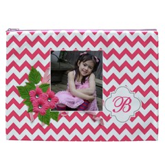 Cosmetic Bag (XXL): Pink Chevron (7 styles)