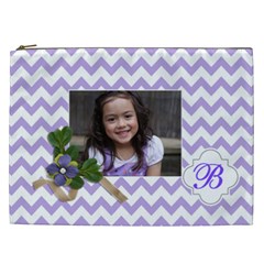 Cosmetic Bag (XXL): Violet Chevron