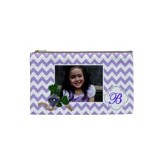 Cosmetic Bag (S):  Violet Chevron (7 styles) - Cosmetic Bag (Small)