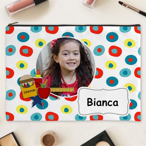 Cosmetic Bag (xxxl): School Stuff By Jennyl Front