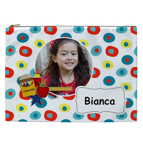 Cosmetic Bag (xxl): School Stuff By Jennyl Front
