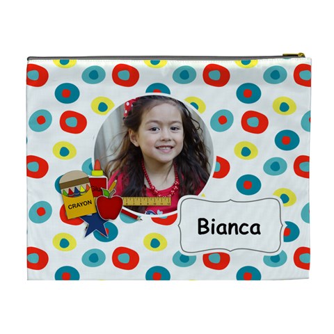 Cosmetic Bag (xl): School Stuff By Jennyl Back