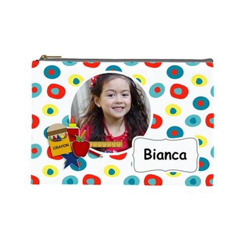 Cosmetic Bag (l): School Stuff By Jennyl Front
